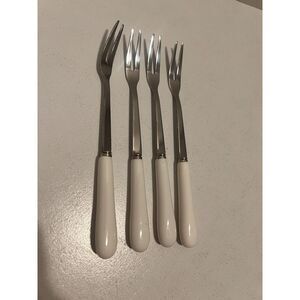 Set Of 4 Mini Forks Jam Jelly Hors d'oeuvres‎ Charcuterie 6" Tall